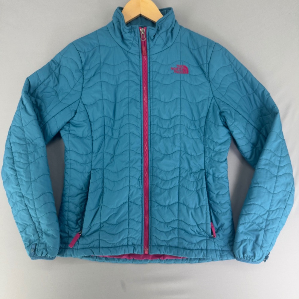 The North Face Womens Bombay Insulated Quilted Jacket Teal Pink Medium